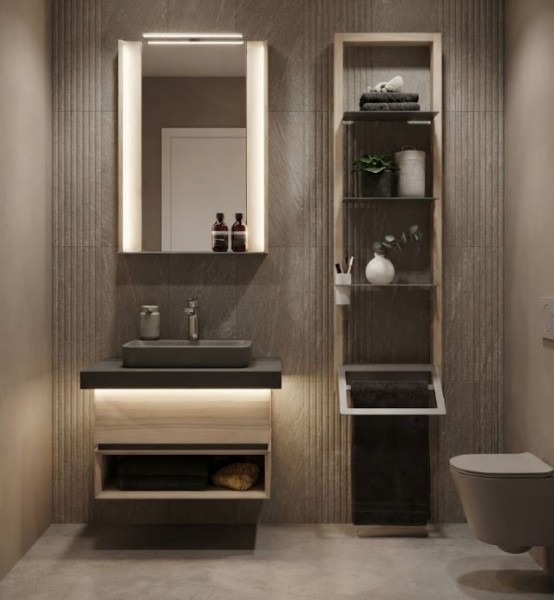 Thielemeyer Fresh Massivholz Badmöbelset 800370/801370 - Vorschlag 2 - 62 cm