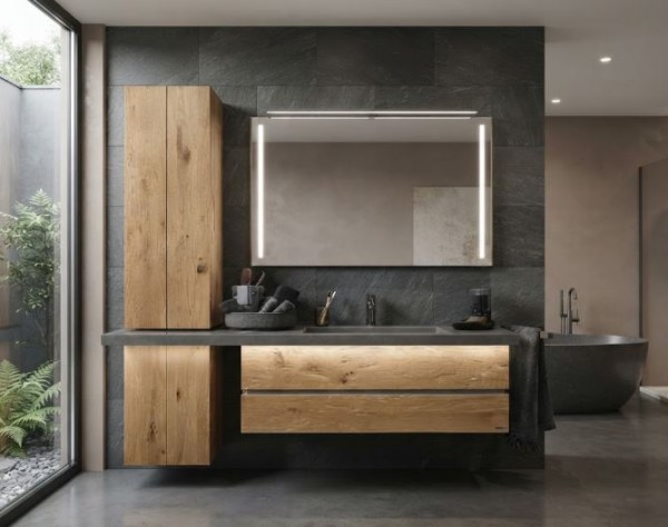 Thielemeyer Fresh Massivholz Badmöbelset 800471/801471 - Vorschlag 16 - 177 cm