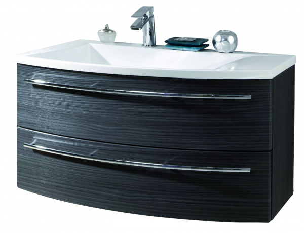 Puris Crescendo Badmöbel-Set 90 cm breit kombinierbar - Becken links