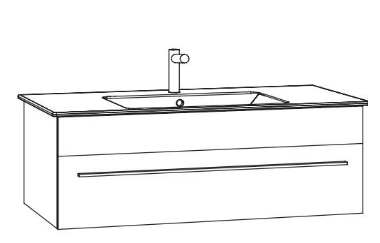 Marlin Bad 3260 Waschtisch mit Unterschrank WKHBS11 / 120 cm