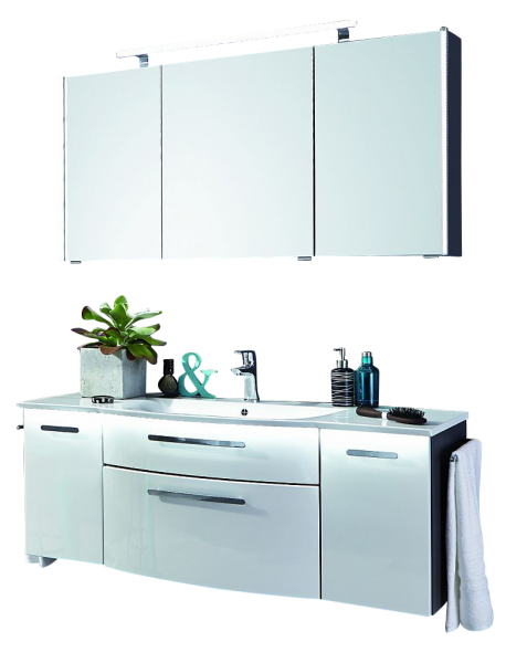 Puris Linea Badmöbel Set 131,2 cm breit kombinierbar