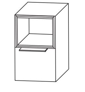 Puris Aspekt Bad-Unterschrank mit Auszug / Einschubregal und Ablageplatte