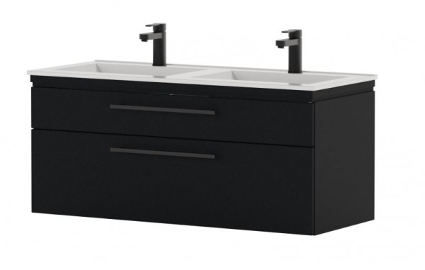 Puris Cool Line Doppelwaschtisch mit Unterschrank 122 cm breit