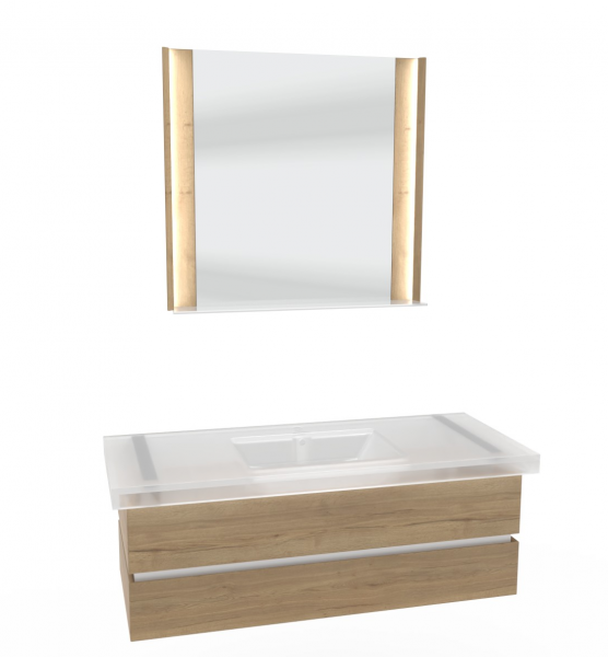 Thielemeyer Fresh Massivholz Badmöbelset 800489/801489 - Vorschlag 21 - 122 cm