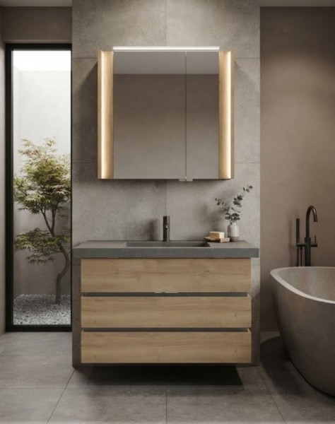 Thielemeyer Fresh Massivholz Badmöbelset 800589/801589 - 102 cm