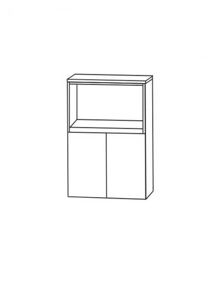Puris Vialli Highboard 60 cm breit mit offenem Fach - HBA536A6G