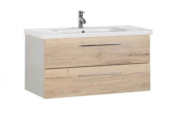 Marlin Bad 3400 - Waschtischset 100 cm breit - 2 Auszüge