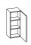 380.013030 Wandschrank / 1 Drehtüre / 2 Einlegeböden / Breite 30 cm / höhe 70 cm / Tiefe 20 cm
