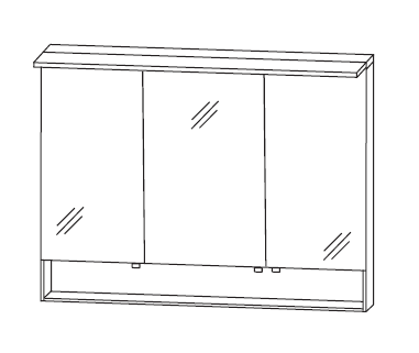 Puris Rounds Spiegelschrank 120 cm S2A5512S3