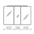 6110-SPS 04 Spiegelschrank mit LED-Aufsatzleuchte, 120 cm breit