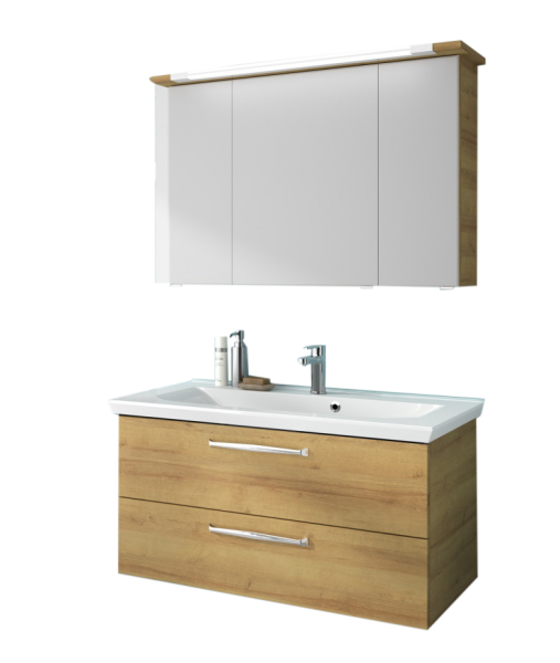 Pelipal TrenTino Badmöbel Set 110 cm breit - Spiegelschrank wählbar