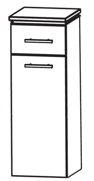 Puris Cool Line Bad-Highboard 40 cm breit mit Wäschekippe HBA554A5W