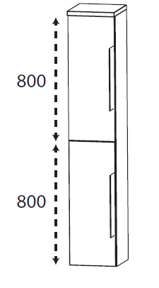 Puris Rounds Hochschrank HNA033A7 / HNA034A7 L/R