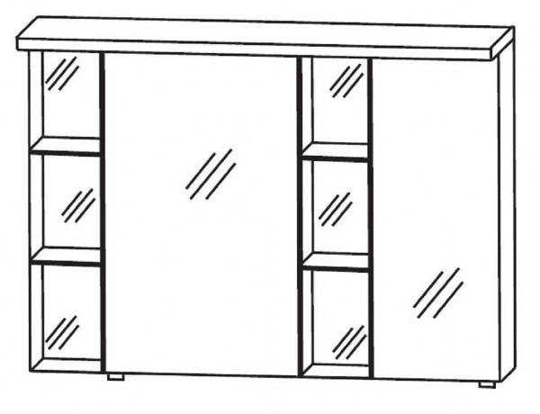 Puris Linea Bad-Spiegelschrank 100 cm breit S2A42R1S1