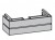 800122/801122 Unterschrank, 2 Schubkästen Breite: 114,4 cm / Höhe: 43 cm / Tiefe: 47 cm