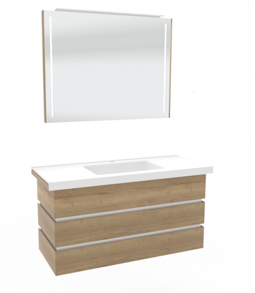 Thielemeyer Fresh Massivholz Badmöbelset 800460/801460 - Vorschlag 24 - 122 cm