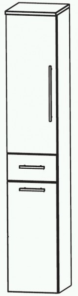 Puris Swing Bad-Hochschrank mit Wäschekippe 30 cm breit HNA053A7W