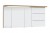 Spiegelschrank-Set 140 cm SET40142R, Spiegelschrank S2A 4390 1D: 3 Doppelspiegeltüren, 2 Mittelwände, 6 Glasfachböden, 1 Schalter-Steckdosen-Element Spiegelschrank S2A 435B 1D R: 1 Doppelspiegeltür, 2 sandgestrahlte LED-Lichtfenster, 2 beleuchtete Glasfac