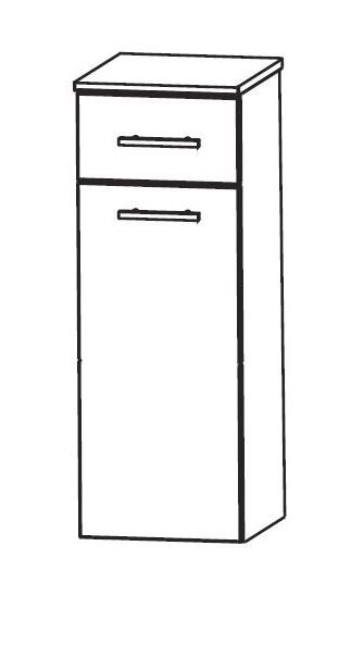 Puris Speed Bad-Highboard mit Wäschekippe 30 cm breit HBA553AW