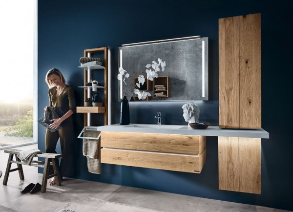 Thielemeyer Fresh Massivholz Badmöbelset 800471 - Komplettset inkl. Hängeleiter / 177 cm