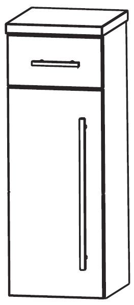 Puris Crescendo Bad-Highboard 30 cm breit HBA553A7M