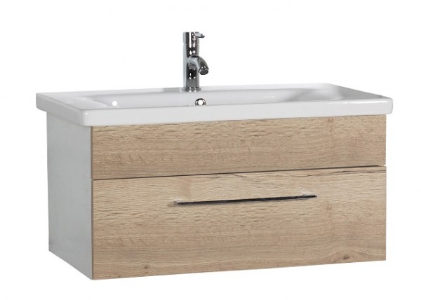 Marlin Bad 3400 - Waschtischset 80 cm breit - 1 Auszug