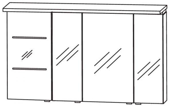 Puris Swing Spiegelschrank 120 cm breit SET40122L