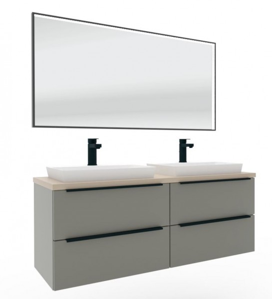 Puris Aspekt Badmöbel Set / Doppelwaschplatz - 120 cm