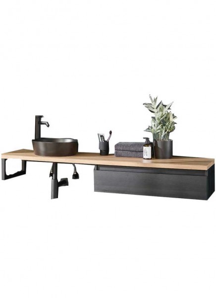 Puris Vialli Waschtisch mit Unterschrank 160 cm breit - Becken links