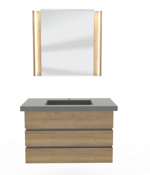 Thielemeyer Fresh Massivholz Badmöbelset 800578/801578 - Vorschlag 25 - 102 cm