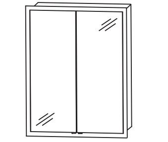 Puris New Xpression - Einbauspiegelschrank - 65 cm breit