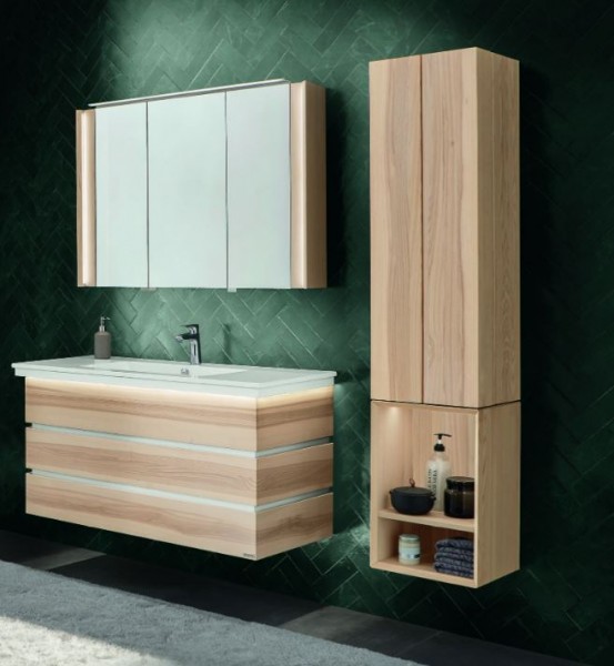 Thielemeyer Fresh Massivholz Badmöbelset 801280 - Komplettset inkl. Hängeschrank / 122 cm