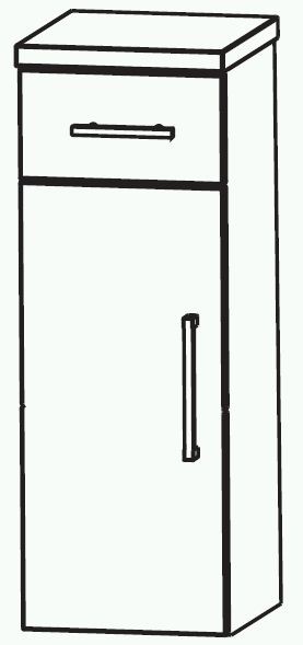Puris Swing Bad-Highboard 30 cm breit HBA553A7M