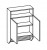 380.016039 Handtuchhalterschrank / 2 Drehtüren / 1 Einlegeboden / 2 Handtuchhalterstangen - chromfarbig / Breite 60 cm / Höhe 87 cm / Tiefe 20 cm