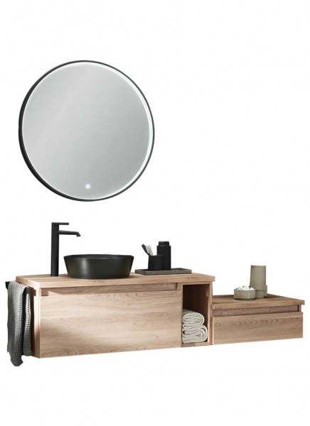 Puris Vialli Badmöbel Set 160 cm breit - Becken links