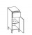 311.013040 - Unterschrank / 1 Drehtüre / 1 Schubkasten / 1 Einlegeboden / Abdeckplatte / 4 Füße - stehend