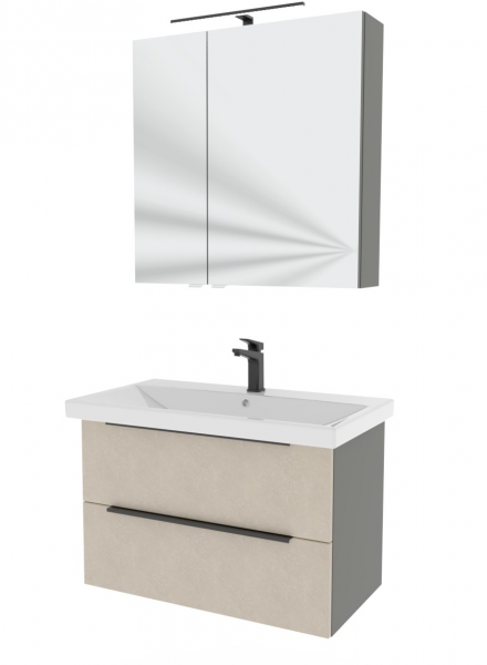 Pelipal 6090 Badmöbelset 80 cm - mit Spiegelschrank