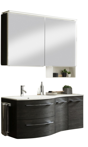 Marlin Bad 3280 Badmöbelset 120 cm / mit Spiegelschrank