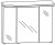 Spiegelschrank 90 cm SET43903R