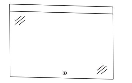 Puris New Xpression - Flächenspiegel mit LED oben / verschiedene Breiten