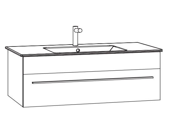 Marlin Bad 3260 Waschtisch mit Unterschrank WKHBS9 / 100 cm