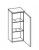 311.013030 - Wandschrank / 1 Drehtüre / 2 Einlegeböden / Breite 30 cm / Höhe 70 cm / Tiefe 20 cm - inklusive Türdämpfer 