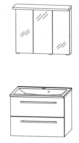 Puris Fresh Badmöbel Set 70,6 cm breit – Set 3