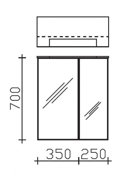 Pelipal 6110 Spiegelschrank 60 cm breit 6110-SPS 05