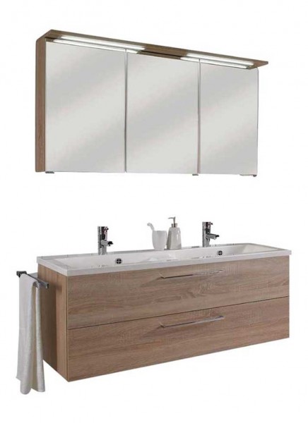 Puris Fresh Badmöbelset mit Doppelwaschtisch 120 cm - Serie B
