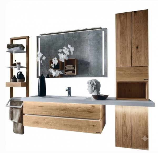 Thielemeyer Fresh Massivholz Badmöbelset 800471 - Komplettset inkl. Hängeleiter / 177 cm