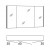 SADA12 - Spiegelschrank mit 3 Spiegletüren inkl. Innenspiegel, Schalter und Steckdose, seitliche LED Beleuchtung, 6 Glasböden - Maße: 120x70,3x17 cm