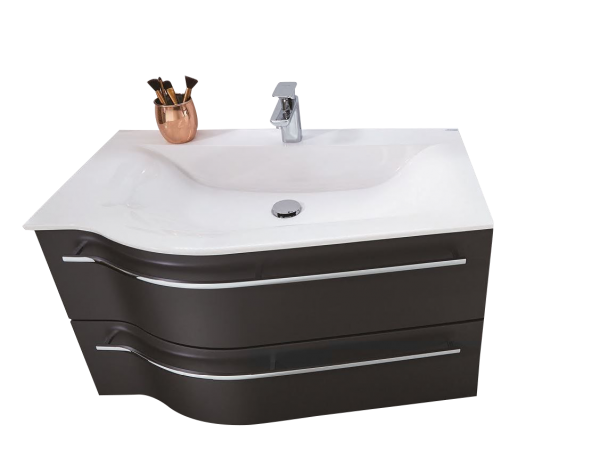 Puris Swing Waschtisch maßvariabel – Becken links