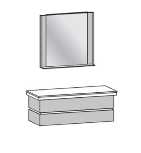 Thielemeyer Fresh Massivholz Badmöbelset 800489/801489 - Vorschlag 21 - 122 cm