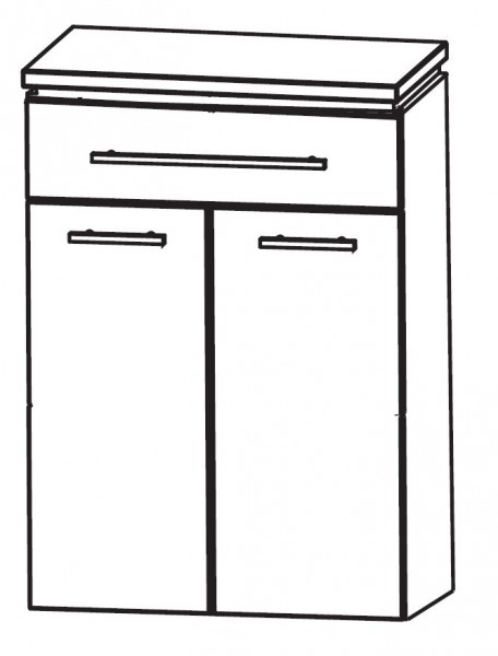 Puris Cool Line Bad-Highboard 60 cm breit mit Wäschekippe HBA556A5W
